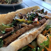 Italian sausage sandwich  at Yummvees in Richmond