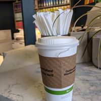 Oat milk London fog at Communitea Cafe in Canmore