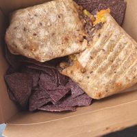 Vegan burrito at Communitea Cafe in Canmore