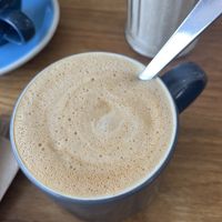 Oat milk latte   at Communitea Cafe in Canmore