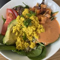 Vegan breakfast bowl  at Communitea Cafe in Canmore