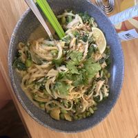 Satay noodle  at Communitea Cafe in Canmore