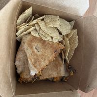Vegan burrito to go.  at Communitea Cafe in Canmore