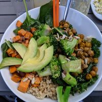 Yoga Bowl with Avocado at Communitea Cafe in Canmore