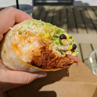 Jackfruit Burrito with sushi rice at Copa Vida in San Diego