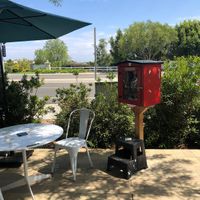 Mini library with step stool for kids. 💕 at Copa Vida in San Diego