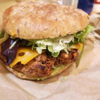 Spicy Burger at Super Vegan in Barcelona