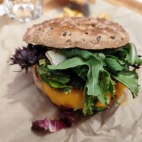 Chick'n burg at Super Vegan in Barcelona