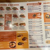 English menu  at Super Vegan in Barcelona