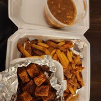 Vegan poutine at BottleDog Bites & Brews in Cary