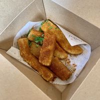 Vegan halloumi sticks at Smashing Plates London Bridge in South East London