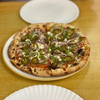 Veggie pizza at M3 Pizza in Southside Place