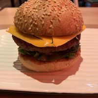 The new impossible Aussie burger. Very tasty! 👌🏽 at MEL - Grill'd - T2 in Melbourne Airport