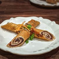 sesame rolls with red bean paste at Tofu Vegan - Islington in North London