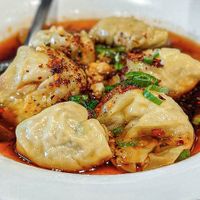 Wontons in spicy sauce at Tofu Vegan - Islington in North London