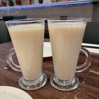 Cold soy milk at Tofu Vegan - Islington in North London