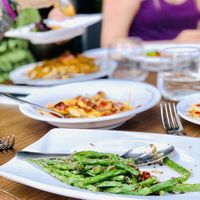 Dried fried green beans, spicy chilly mushrooms and many more things! at Tofu Vegan - Islington in North London