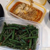 Chicken and green beans at Tofu Vegan - Islington in North London