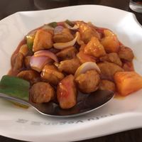 Sweet and sour "chicken” at Tofu Vegan - Islington in North London