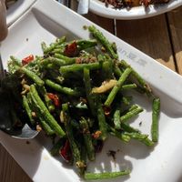 Green beans at Tofu Vegan - Islington in North London