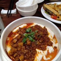 Silken tofu main dish at Tofu Vegan - Islington in North London