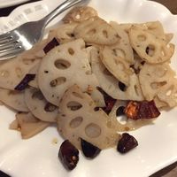 lotus root starter  at Tofu Vegan - Islington in North London