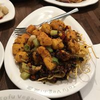 Fragrant hot tofu at Tofu Vegan - Islington in North London