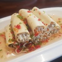 Yuk soggy cold spring rolls at Tofu Vegan - Islington in North London