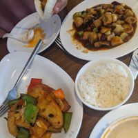 Twice cooked fish & chicken at Tofu Vegan - Islington in North London