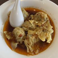 Wontons in house special sauce  at Tofu Vegan - Islington in North London