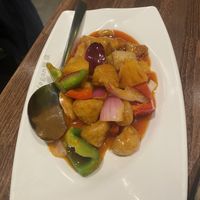 Cantonese sweet and sour chick'n  at Tofu Vegan - Islington in North London