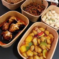 The whole choice for dinner from Deliveroo  at Tofu Vegan - Islington in North London