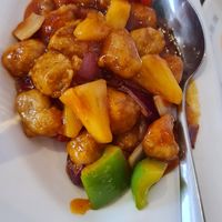 Sweet and sour chicken at Tofu Vegan - Islington in North London