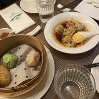 Wontons in chilli oil  at Tofu Vegan - Islington in North London