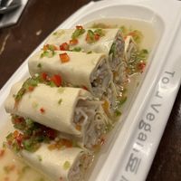 Tofu with vegetables rolls  at Tofu Vegan - Islington in North London