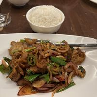 Stir fry “lamb” with cumin  at Tofu Vegan - Islington in North London