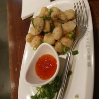 Fried oyster mushrooms at Tofu Vegan - Islington in North London