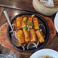 Sizzling tofu at Tofu Vegan - Islington in North London