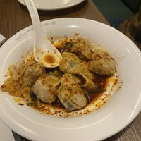 Wontons - amazing sauce! Generally very fun to eat   at Tofu Vegan - Islington in North London