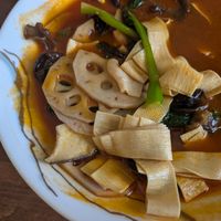 Hot pot close-up at Tofu Vegan - Islington in North London