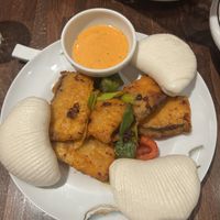 Fish lotus buns  at Tofu Vegan - Islington in North London