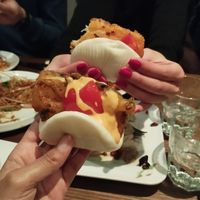 "fish" bao bun at Tofu Vegan - Islington in North London