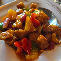 Sweet and sour chick'n at Tofu Vegan - Islington in North London