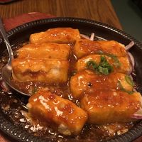 Sizzling tofu in house sauce   at Tofu Vegan - Islington in North London