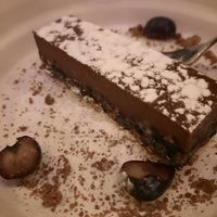 Vegan chocolate dessert at Casa Chow in Gouda