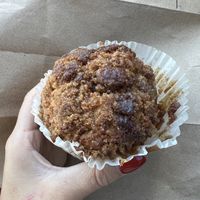 Toasted banana chocolate chip muffin  at Curiosity Coffee Bar in Columbia