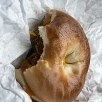 Vegan sausage sandwich w/ cheese and veganaise  at Curiosity Coffee Bar in Columbia