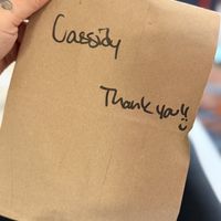 My take out bag 🤗  at Curiosity Coffee Bar in Columbia