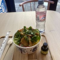Poke Bowl with vegan “chicken"  at POKAWA in Paris