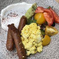 Scrambled tofu  at Powerplant in North West London